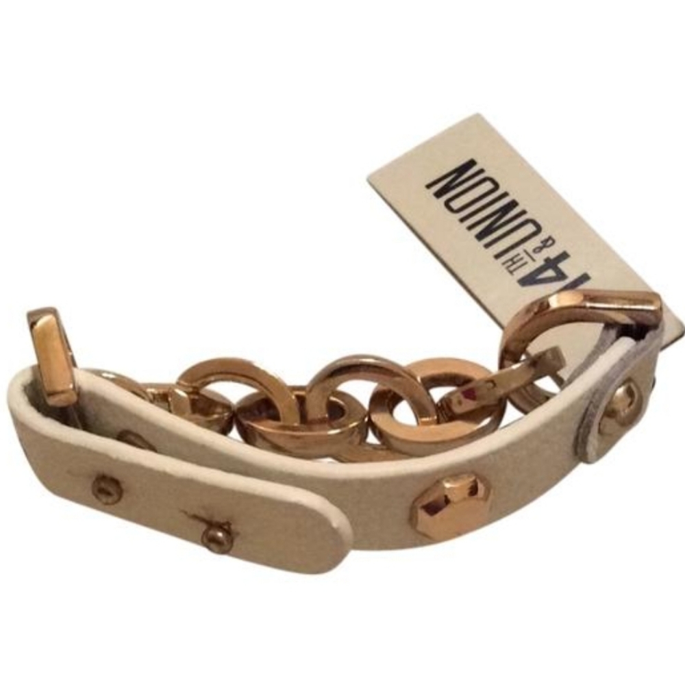 14th & Union Nordstrom white and gold bracelet